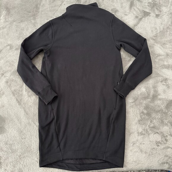 Athleta Cozy Karma Mock Neck Dress Women's SMALL Black Sweater Dress - Picture 1 of 7